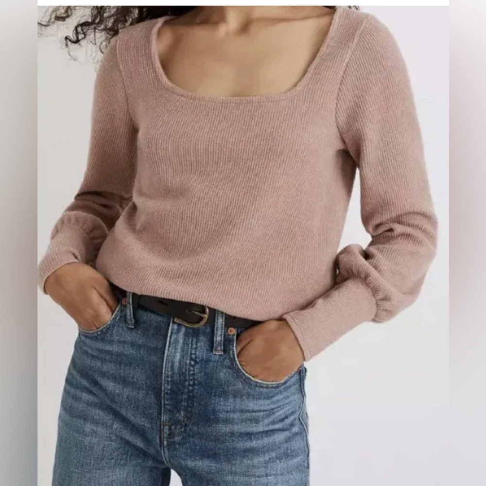 Madewell Ottoman Square Neck Top
